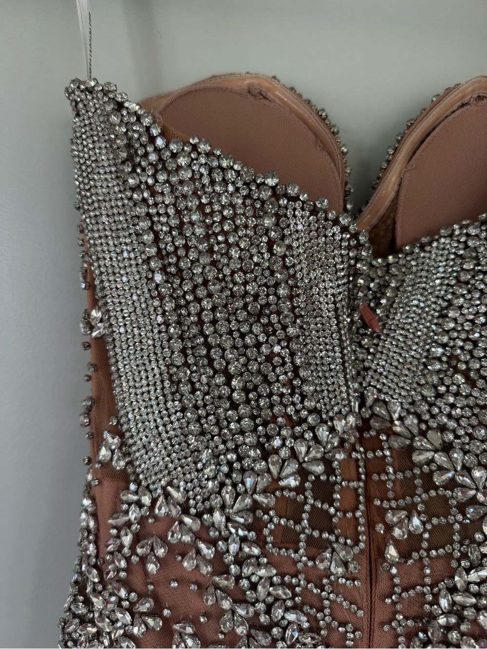 Portia and Scarlett Strapless Mini Dress with Silver Beaded Fringe - Picture 13 of 16
